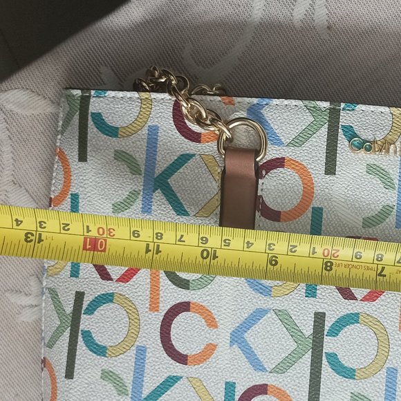 Authentic Calvin Klein coated PVC rainbow signature tote bag - Picture 13 of 14